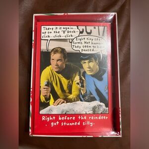 Vintage 1995 Star Trek Shoebox Greeting Christmas Cards 13 Total